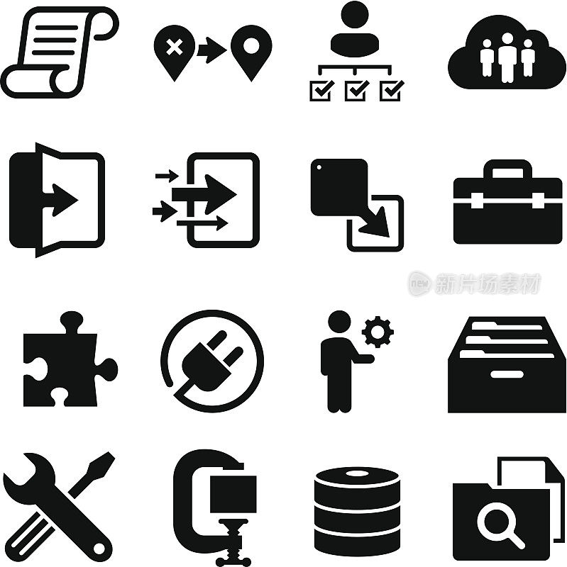 Information Technology Icons - Black Series